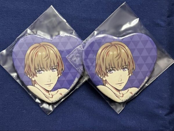 Oo Eiji Heart Can Badge Family Mart Maji Love Kingdom Utapuri 2 Pieces F/S-M501