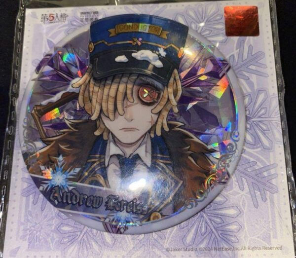 Identity V Personality 5 Gravekeeper Ice Land Can Badge F/S-M501 from japan Rare