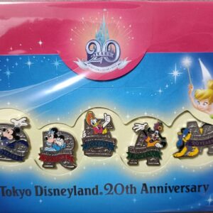 Tokyo Disneyland 20Th Anniversary Pin Badge Set Novelty F/S-M503 from japan Rare
