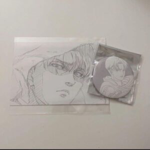 Attack On Titan Levi Can Badge Bonus Postcard Tsutaya Limited Novelty F/S-M501 f