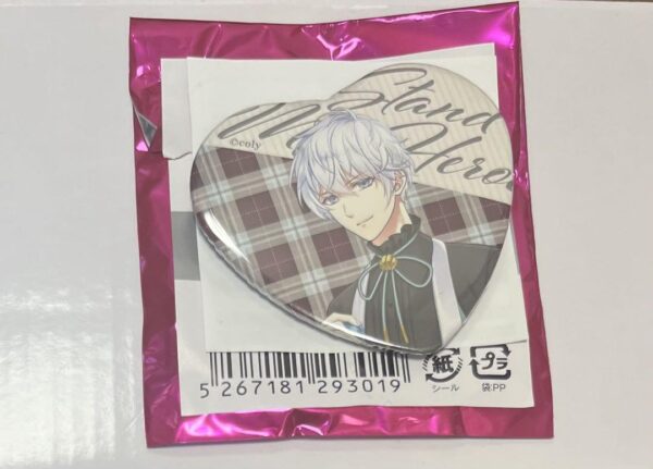Stand My Heroes Nanja Town Heart Can Badge F/S-M501 from japan Rare  Good condit