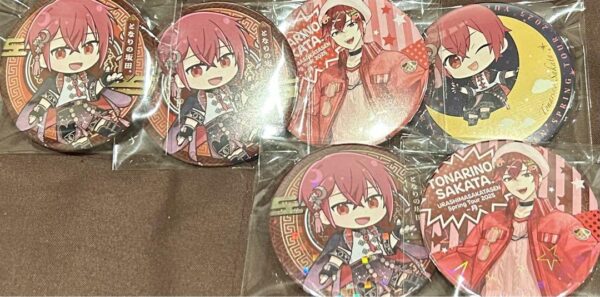 Urashima Sakata Fune Ahono Can Badge F/S-M501 from japan Rare  Good condition