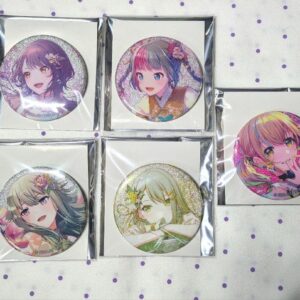 5 Glitter Can Badges F/S-M501 from japan Rare  Good condition