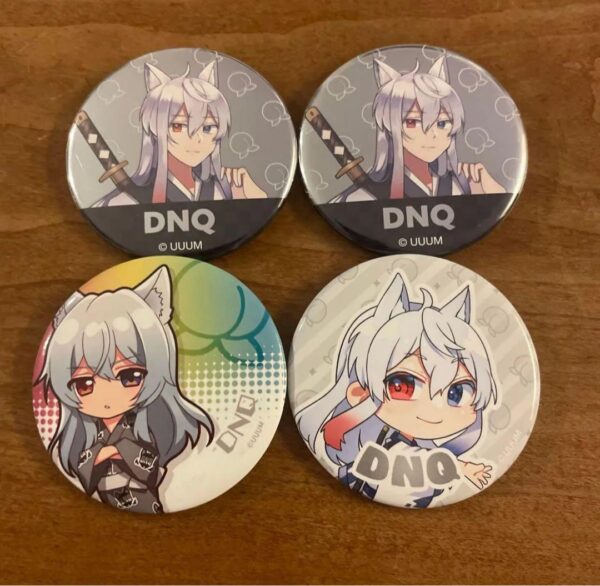 Donuku Character Can Badge Set Of 4 F/S-M501 from japan Rare  Good condition