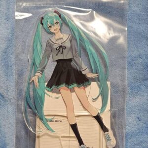 Hatsune Miku Acrylic Stand Movic School Uniform F/S-M501 from japan Rare  Good c