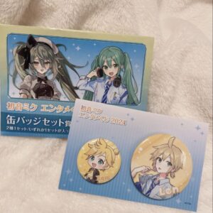 Hatsune Miku Ren Can Badge Set 2024 F/S-M501 from japan Rare  Good condition