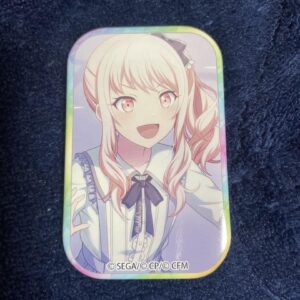Akatsukiyama Mizuki Square Can Badge F/S-M501 from japan Rare  Good condition