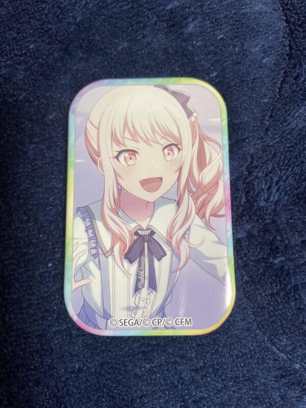 Akatsukiyama Mizuki Square Can Badge F/S-M501 from japan Rare  Good condition