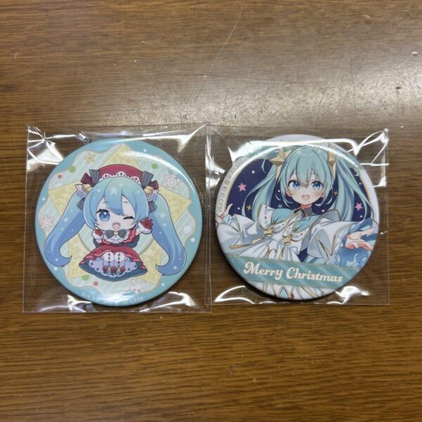 Hatsune Miku Xmas Shop 2023 Clear Card Can Badge F/S-M501 from japan Rare  Good