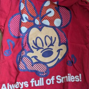 Tokyo Disney Minnie Mouse T-Shirt F/S-M503 from japan Rare  Good condition