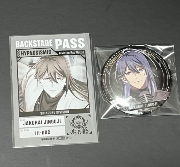 Hypnosis Microphone Jinguji Jakurai Can Badge Backstagepass Animate Matenoru F/S