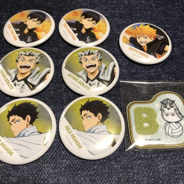 Haikyu Can Badge Collection Banner Patch Kito Akaashi Hinata Kageyama F/S-M501 f