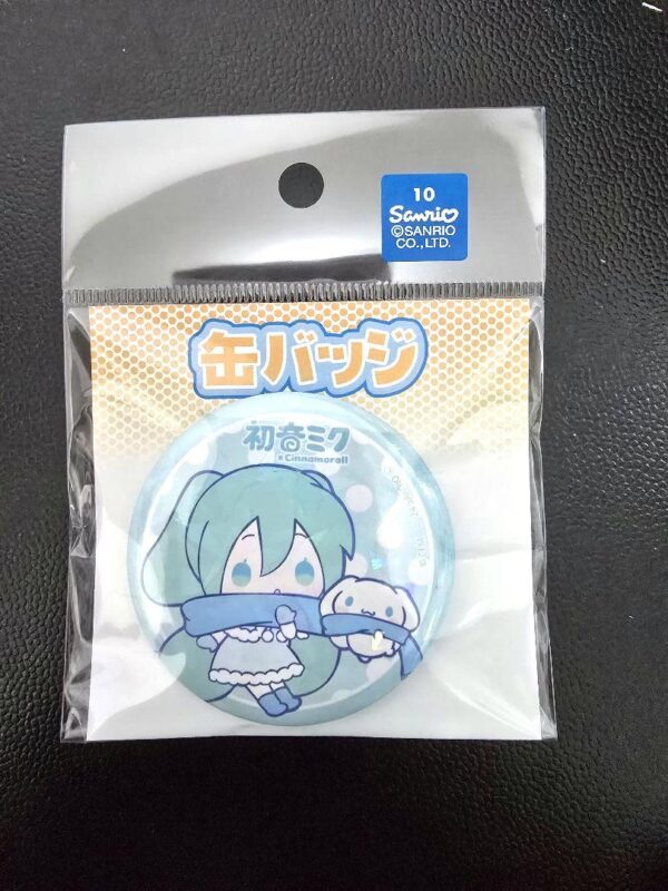 Hatsune Miku Cinnamoroll Cinnamon Hologram Can Badge F/S-M501 from japan Rare  G