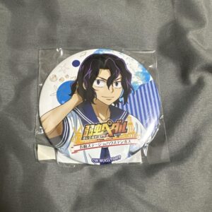 Yowamushi Pedal Teshima Big Can Badge F/S-M501 from japan Rare  Good condition