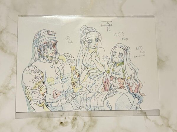 Pillar Exhibition Postcard Uzui Suma Nezuko F/S-M501 from japan Rare  Good condi