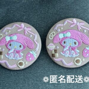 Sanrio Embroidered Can Badge Biscuit 3 My Melody 2 Pieces F/S-M501 from japan Ra
