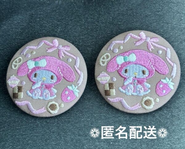 Sanrio Embroidered Can Badge Biscuit 3 My Melody 2 Pieces F/S-M501 from japan Ra