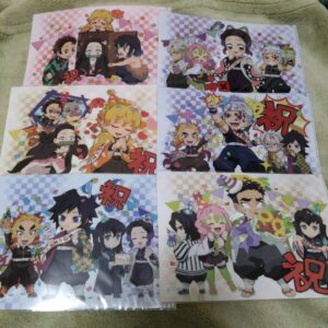 Demon Slayer Clear File Set Of 6 Birthday Festival F/S-M501 from japan Rare  Goo
