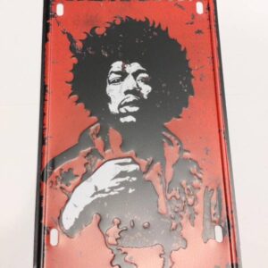 Jimi Hendrix Hen Tin Signboard Iron Metal Plate F/S-M501 from japan Rare  Good c