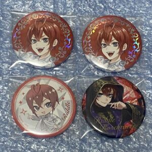 Twisted Wonderland Riddle Platinum Jacket Aurora Foil Can Badge D100 Cafe F/S-M5